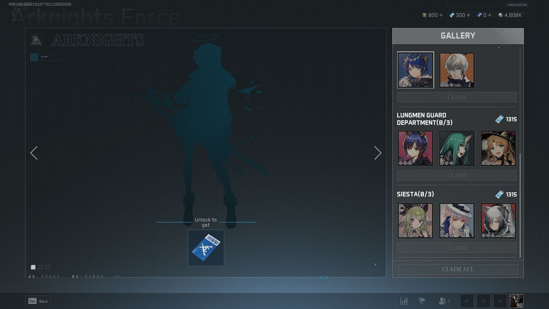 Characters in the Gallery (Image via Sportskeeda Gaming || TiMi Studio Group)